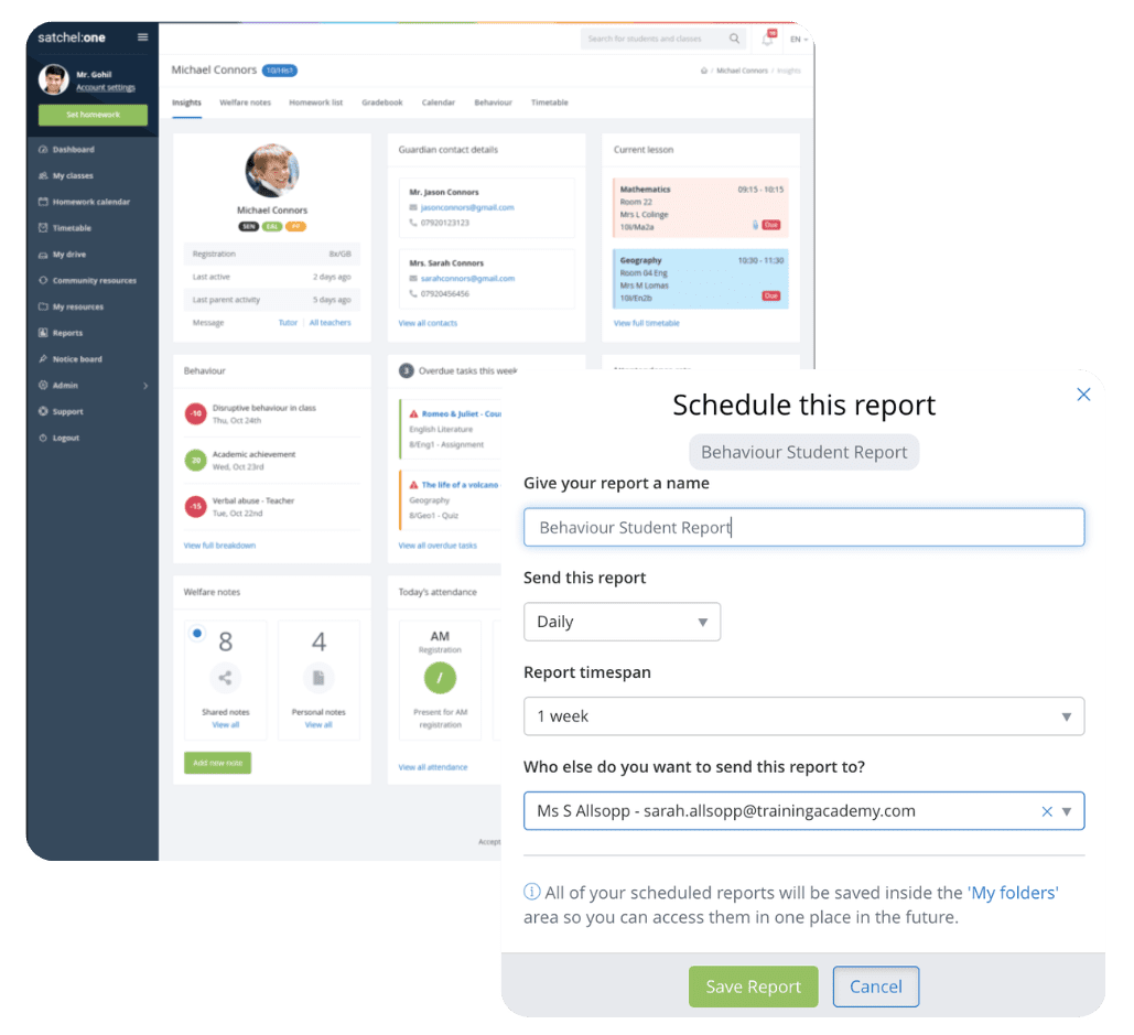 Resolved and unresolved Referred Incidents in Behaviour Management Suite