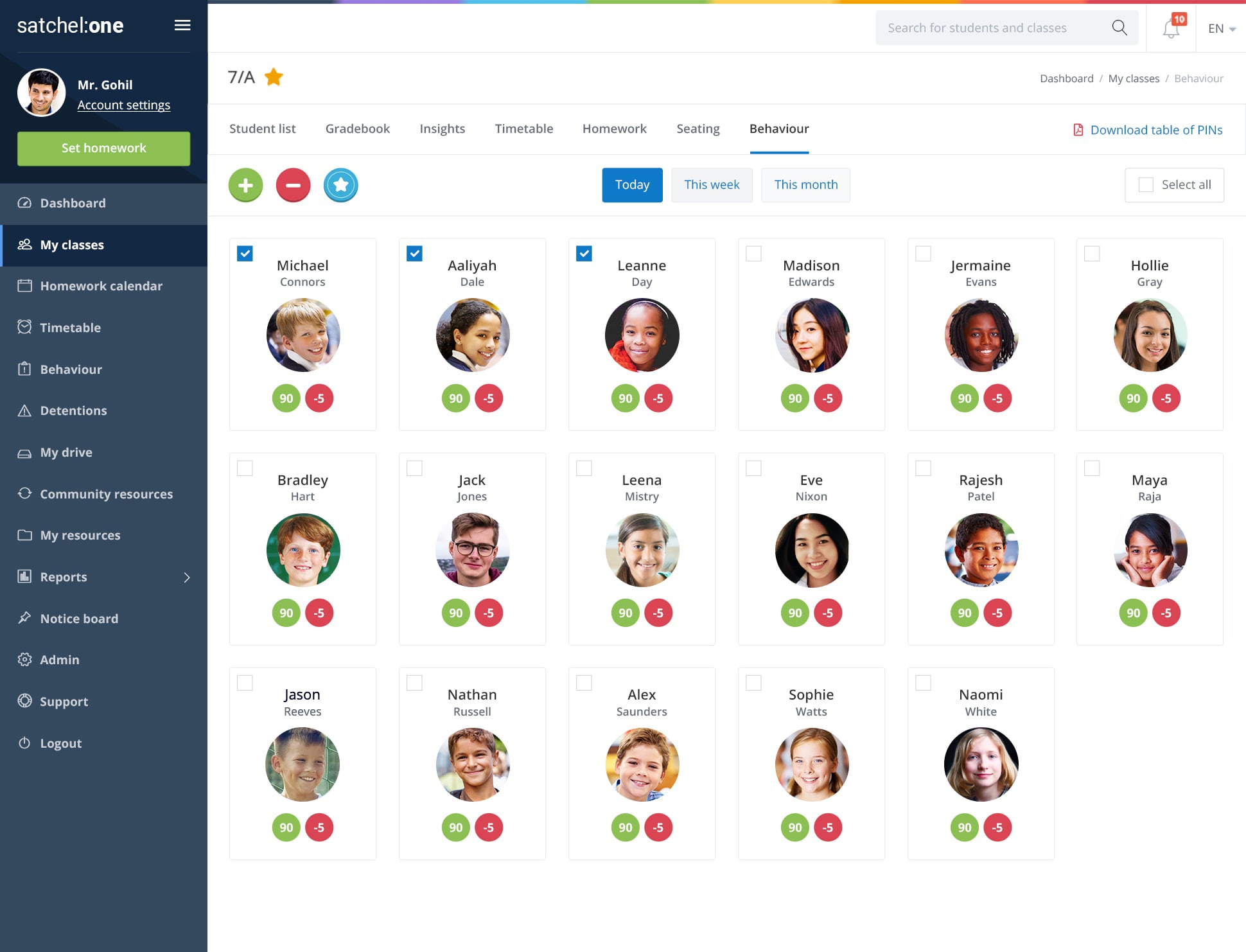 Behaviour Satchel One's Behaviour App