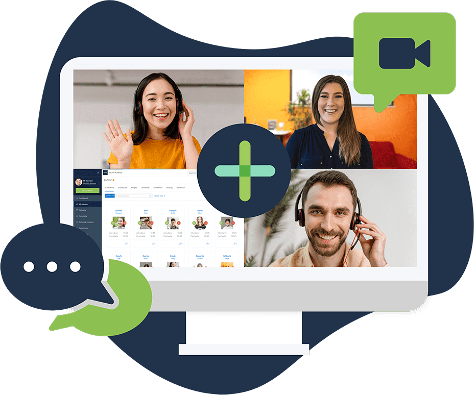 Live Behaviour walk-through Image depicting a live product walk-through of Satchel One's Behaviour app