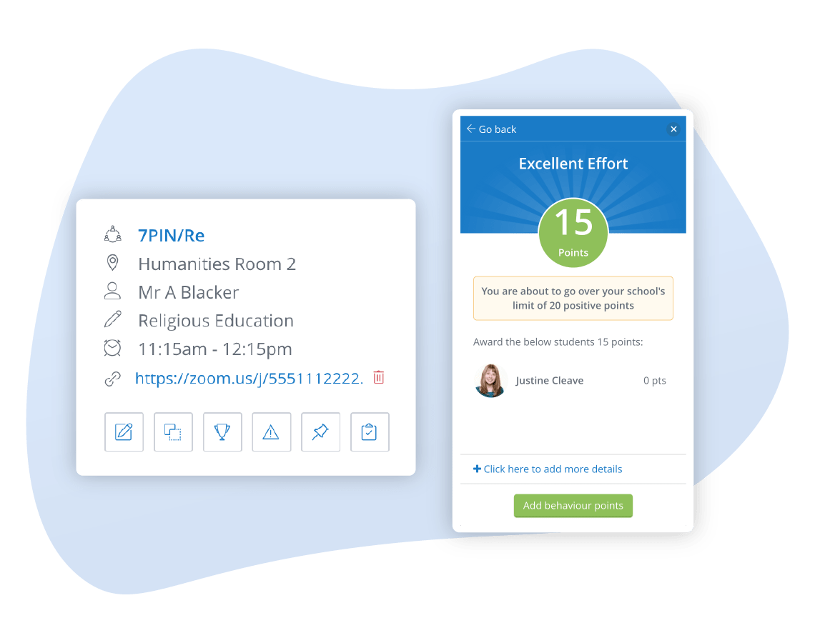 Timetables and Behaviour software Image of Satchel one's Timetables and Behaviour software